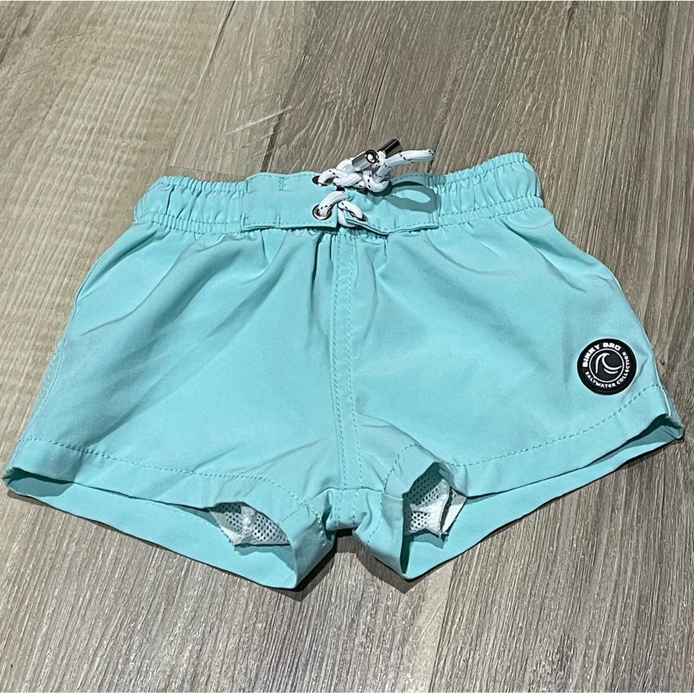 Binky Bro blue baby swim trunks size 6M